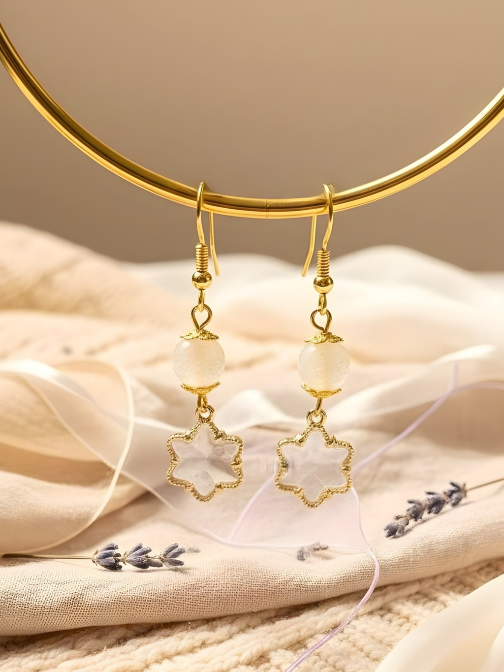 • Boucles d'oreilles • Étoile Céleste