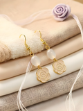 • Boucles d'oreilles • Rose Poudrée