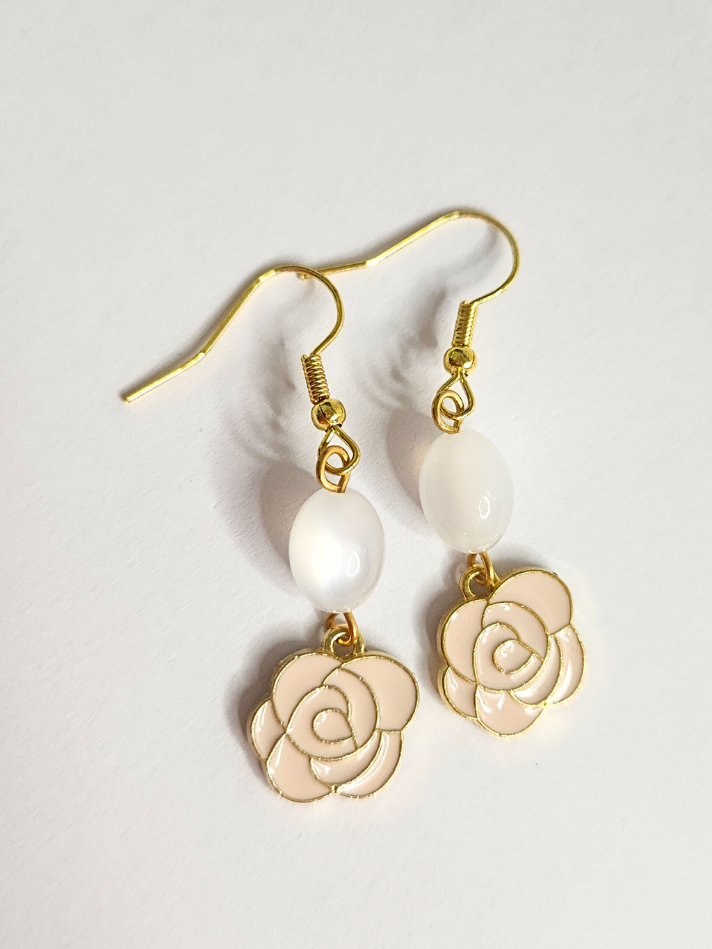 • Boucles d'oreilles • Rose Poudrée