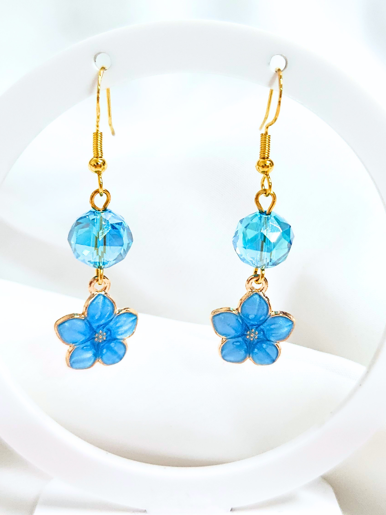 • Earrings • Azure Flower