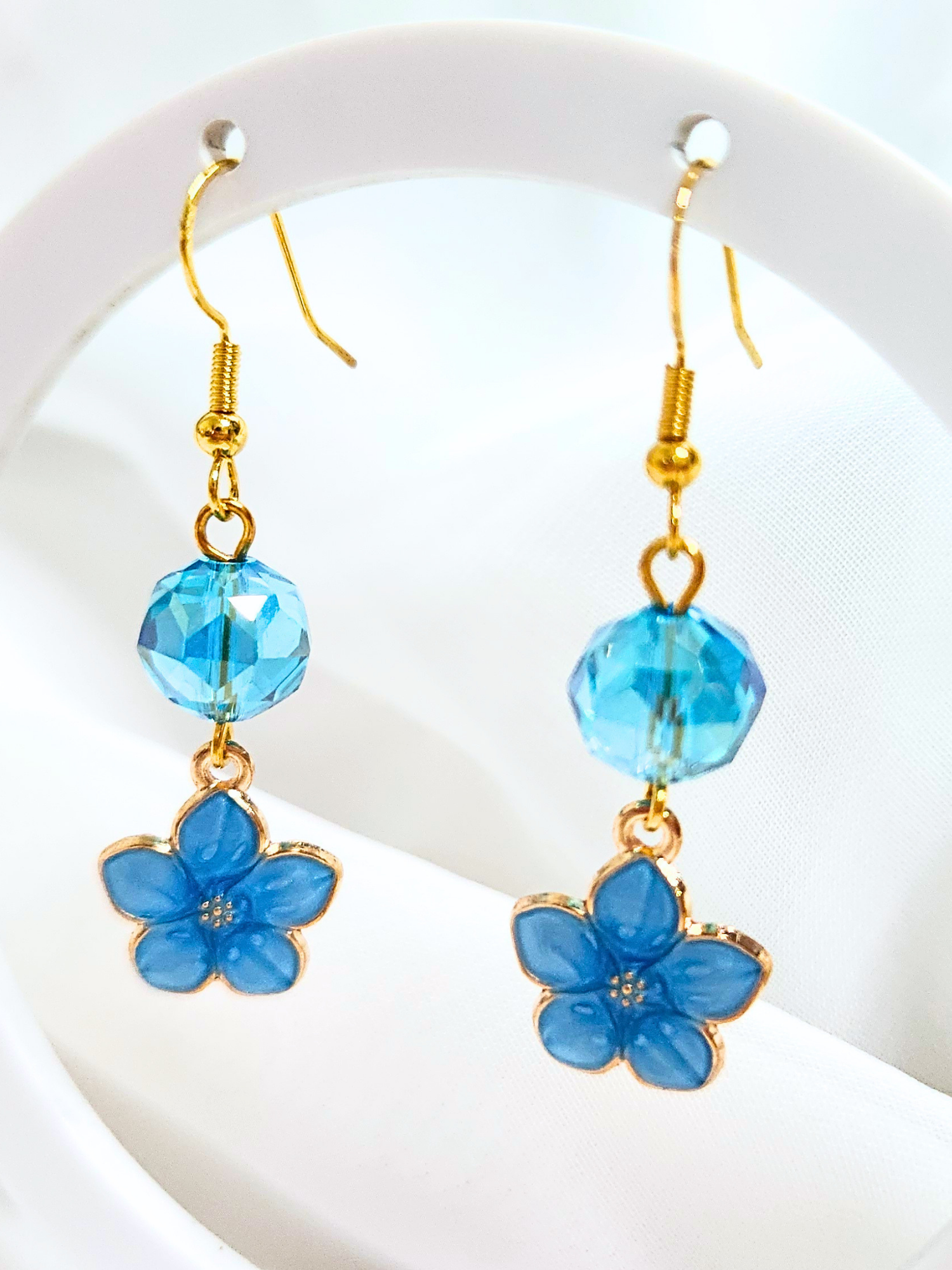 • Earrings • Azure Flower