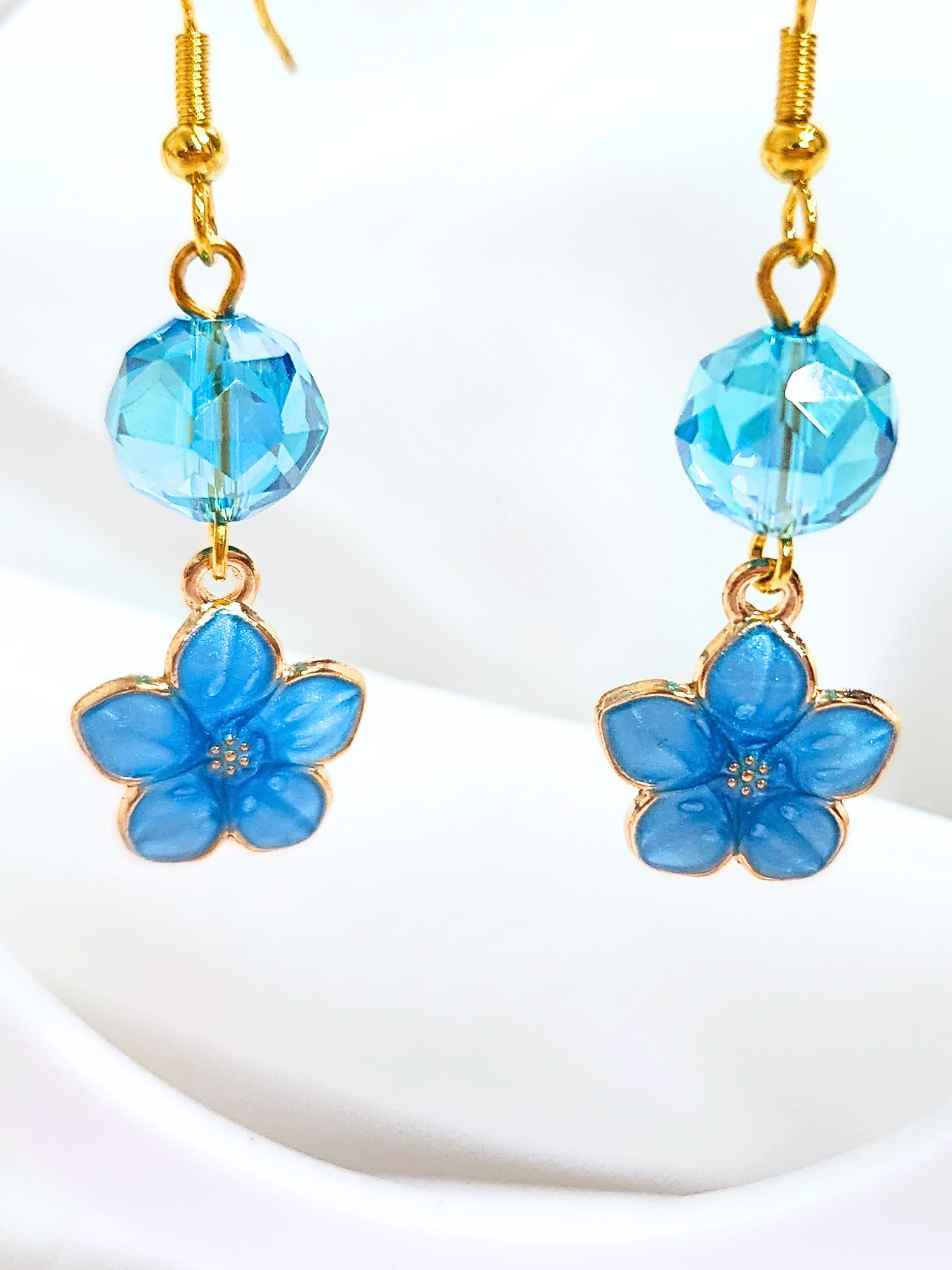 • Earrings • Azure Flower