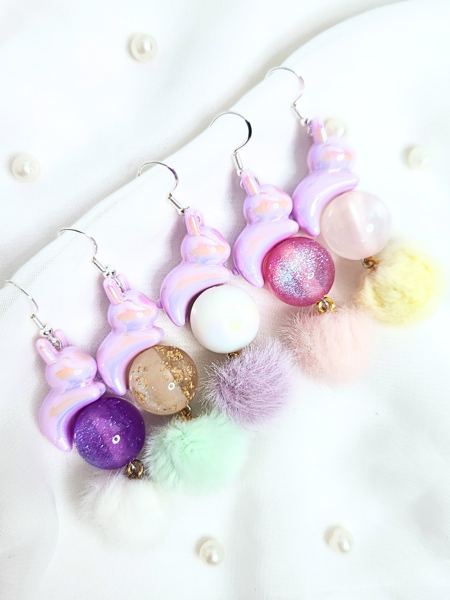 • Earrings • Purple Bunnies