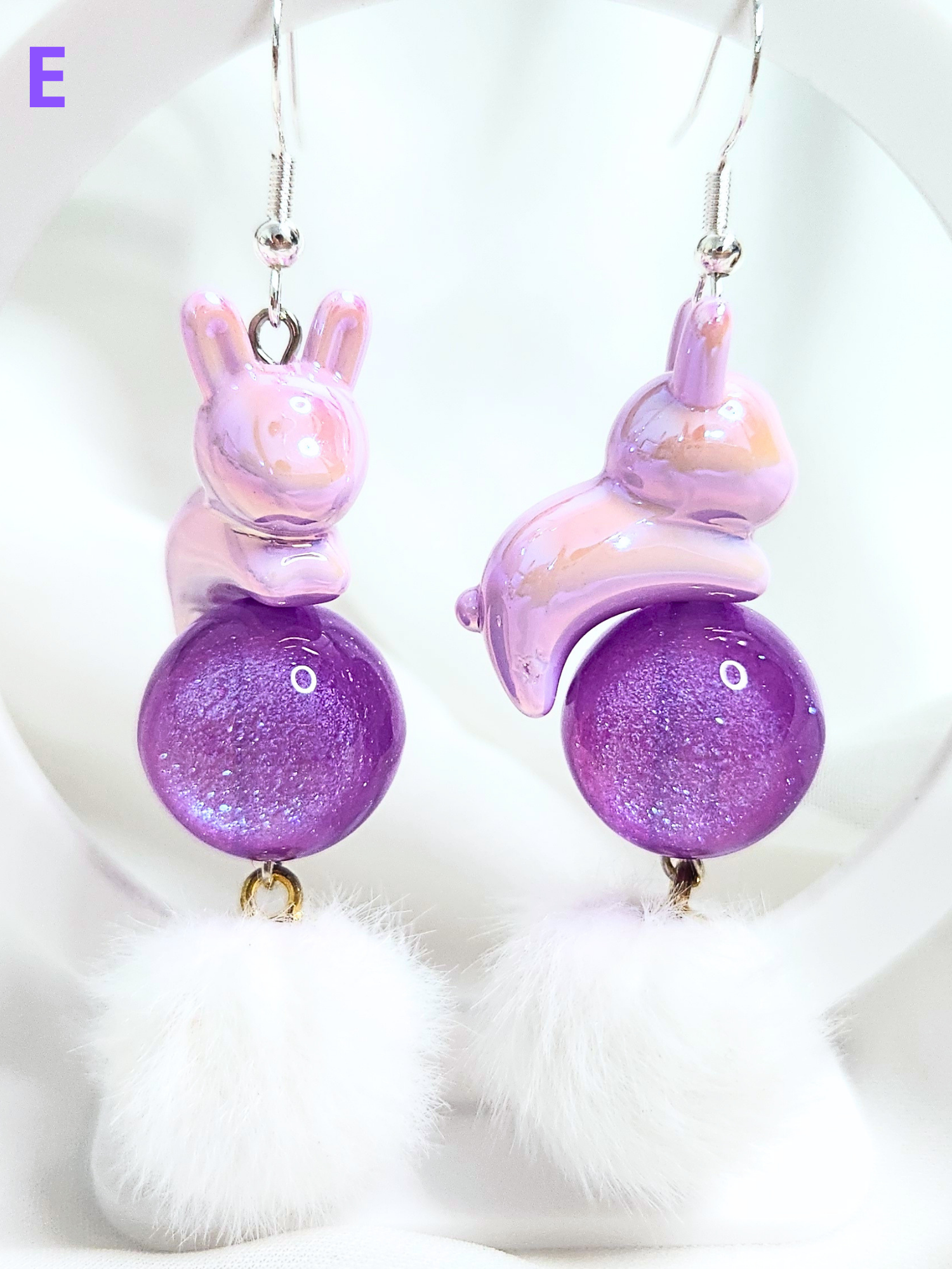 • Earrings • Purple Bunnies