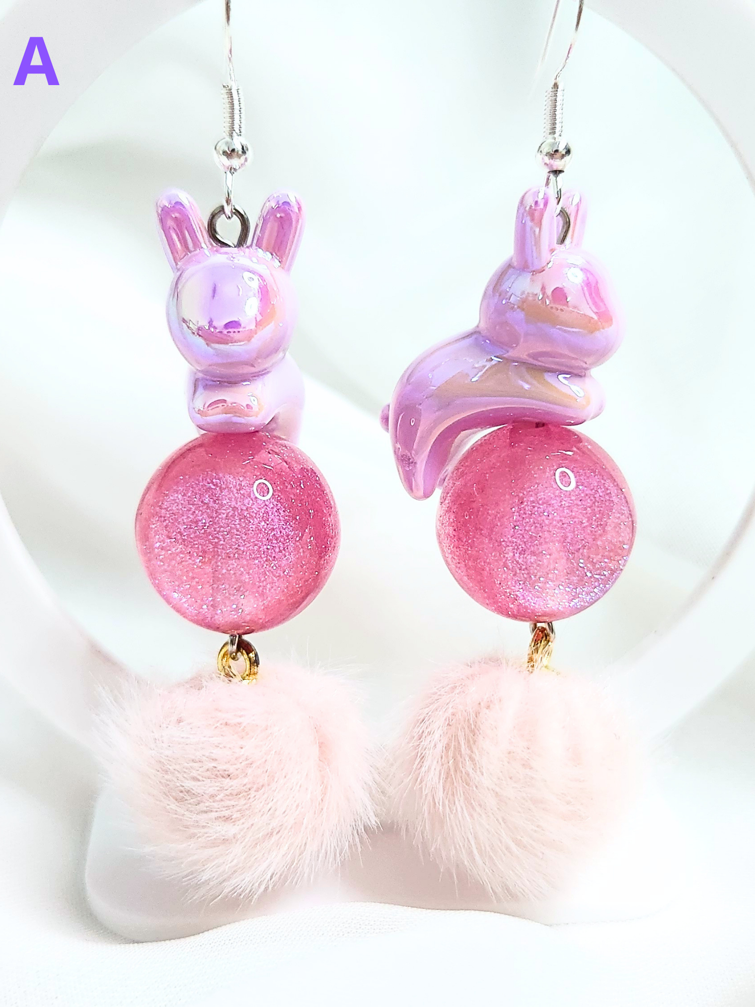 • Earrings • Purple Bunnies