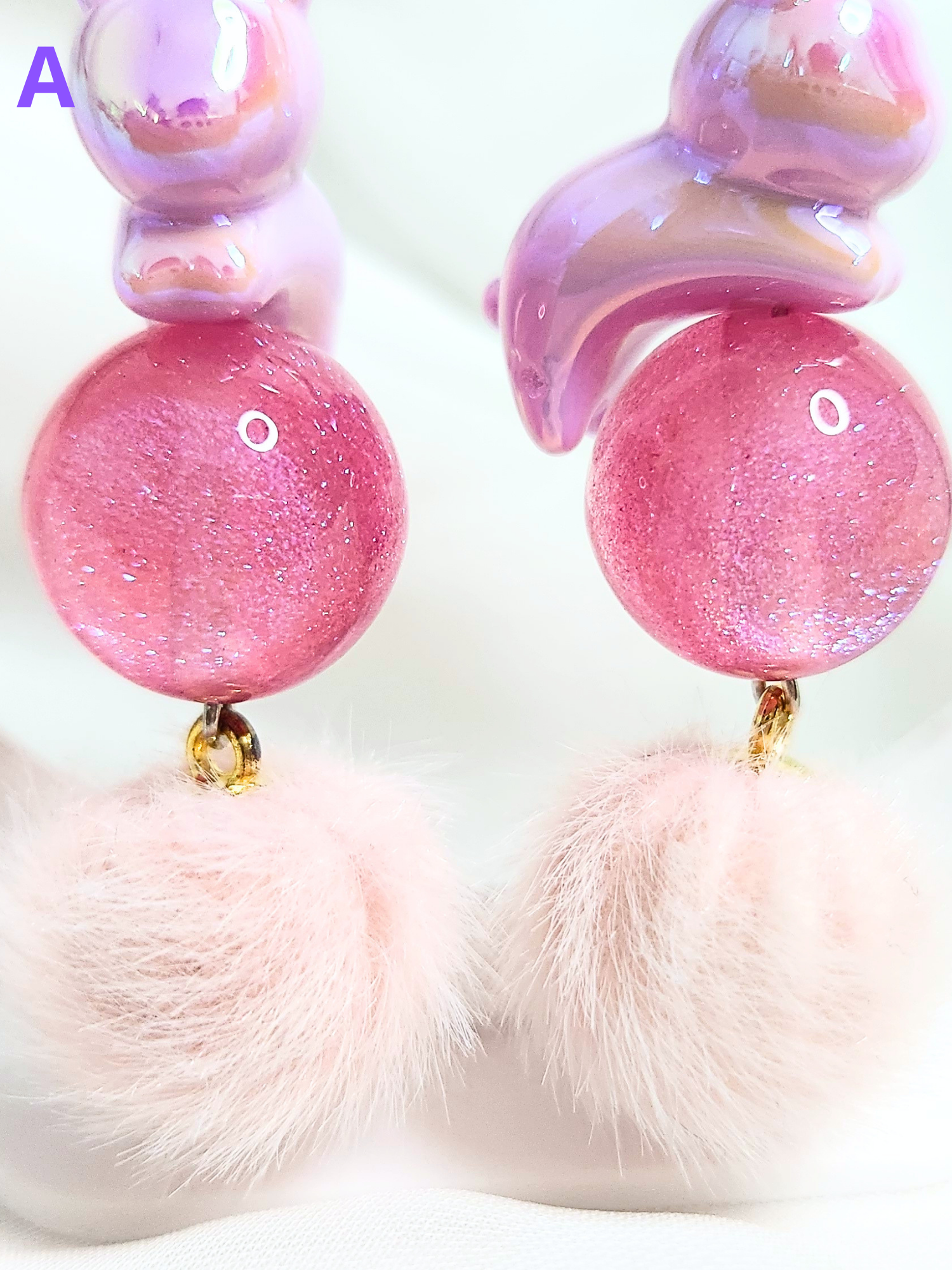 • Earrings • Purple Bunnies