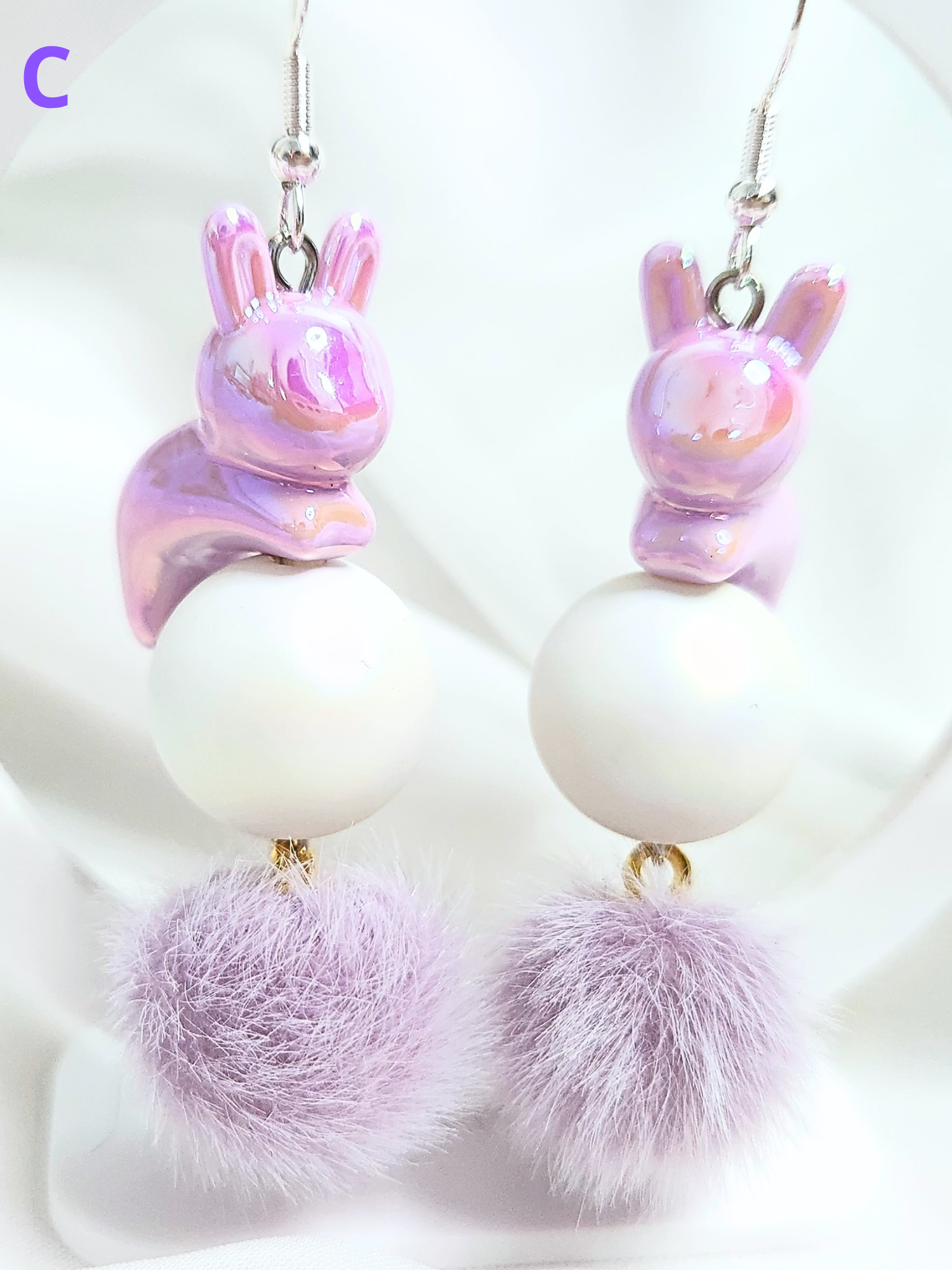 • Earrings • Purple Bunnies
