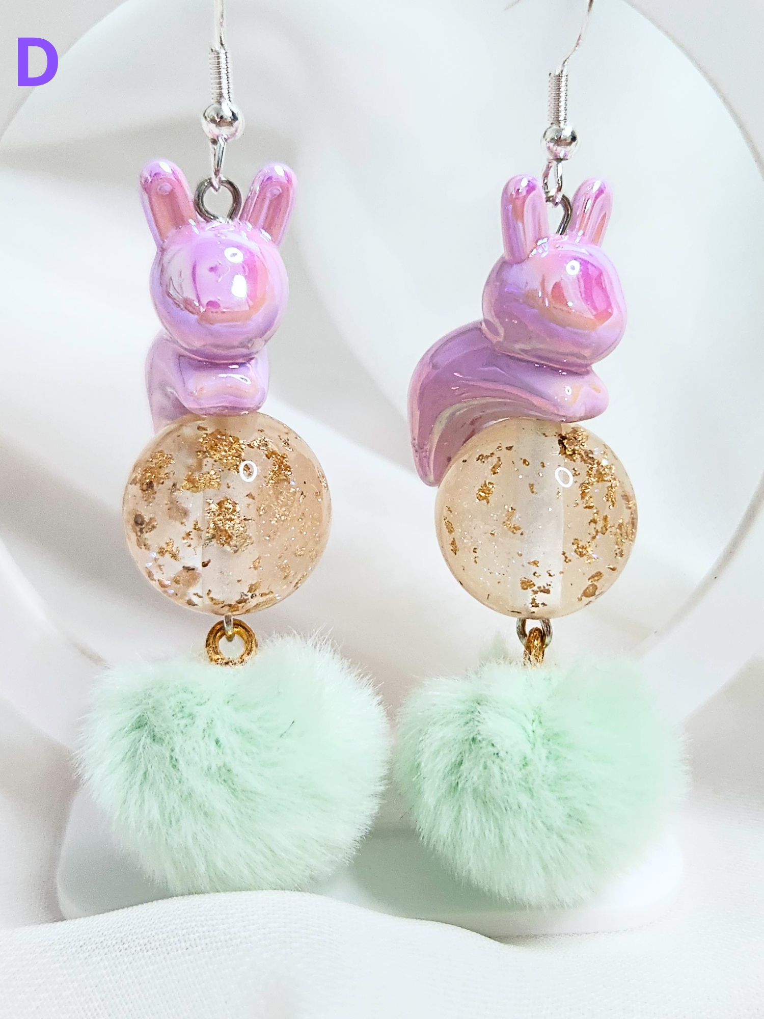 • Earrings • Purple Bunnies