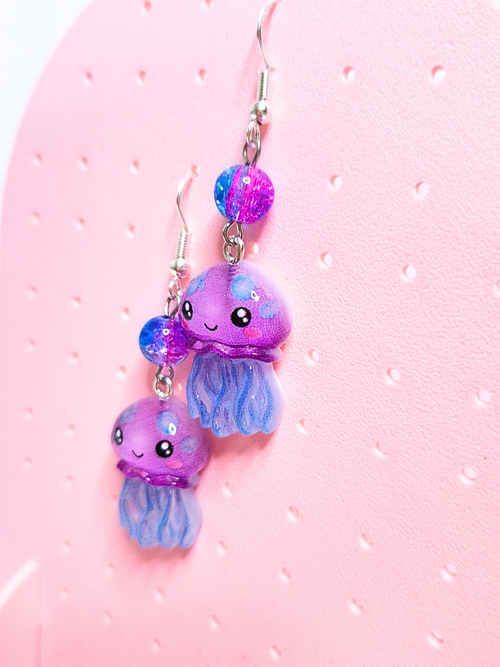 • Boucles d'oreilles • Méduses Lunairettes