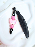 • Marque-page • Plume Black&Pink