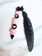 • Marque-page • Plume Black&Pink