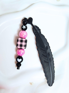 • Marque-page • Plume Black&Pink