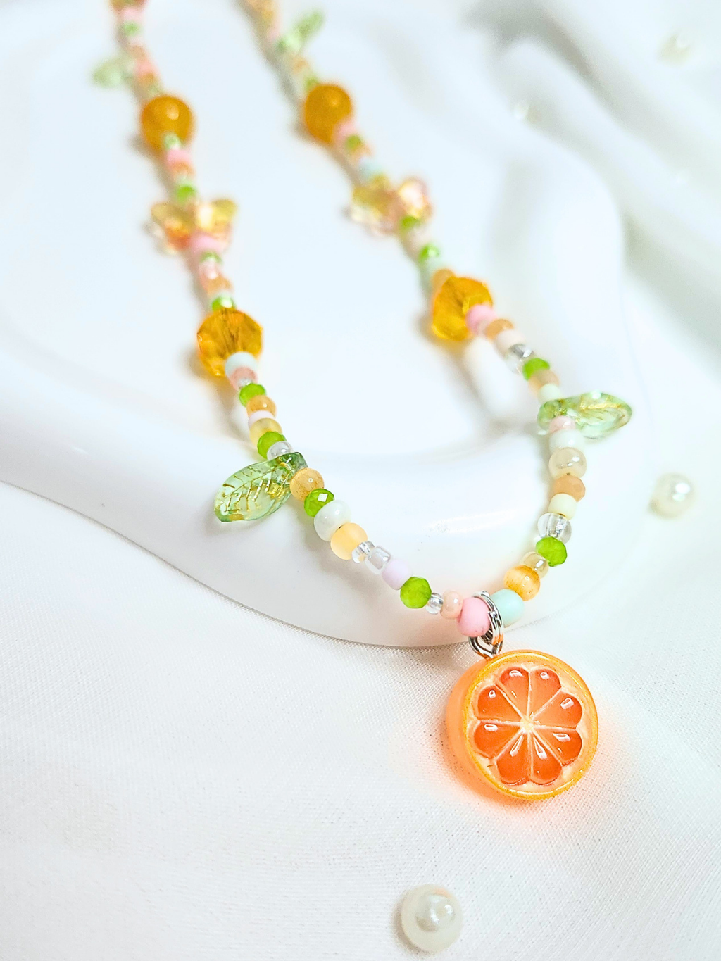 • Collier • Orange Soleil