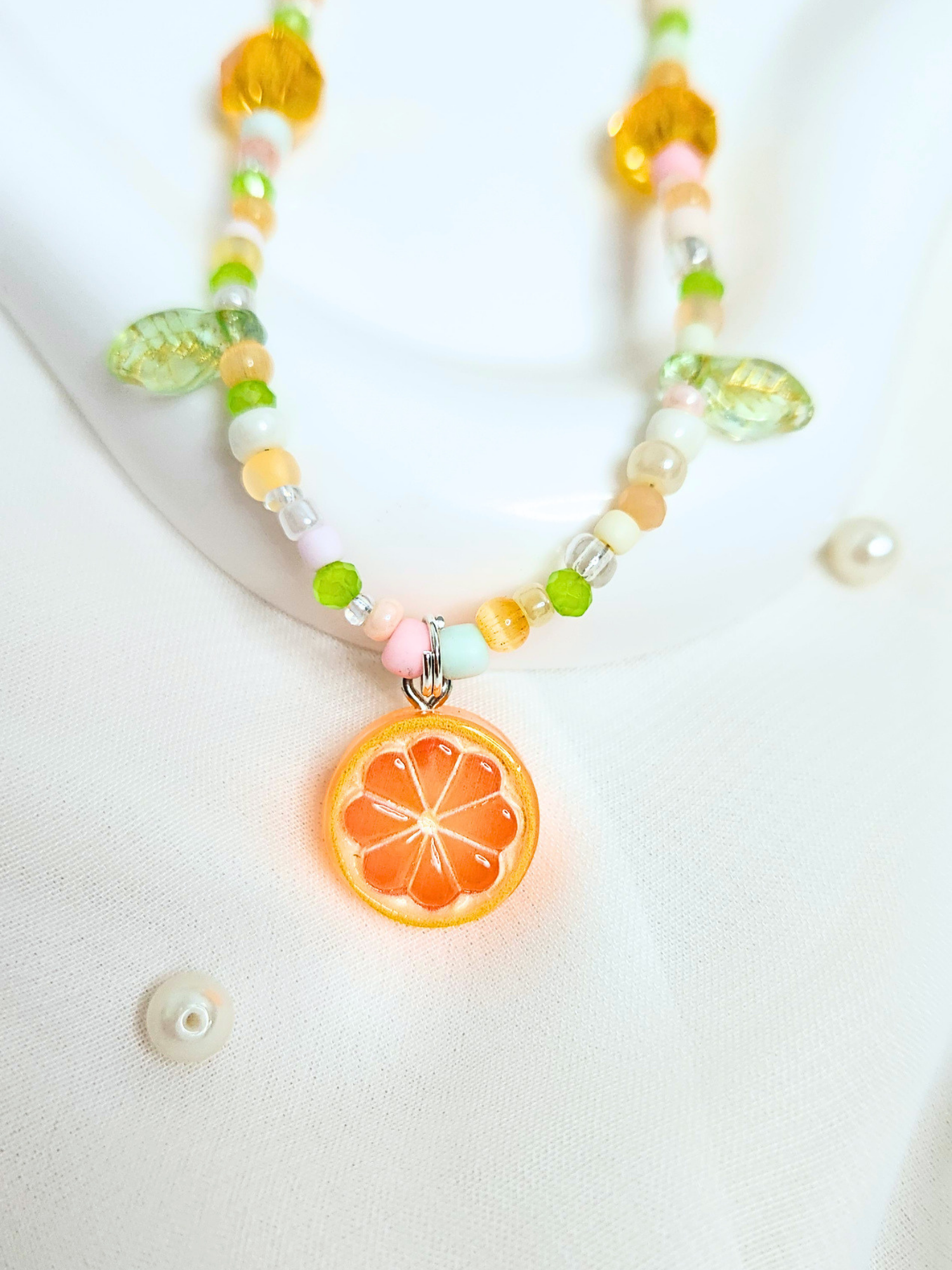 • Collier • Orange Soleil