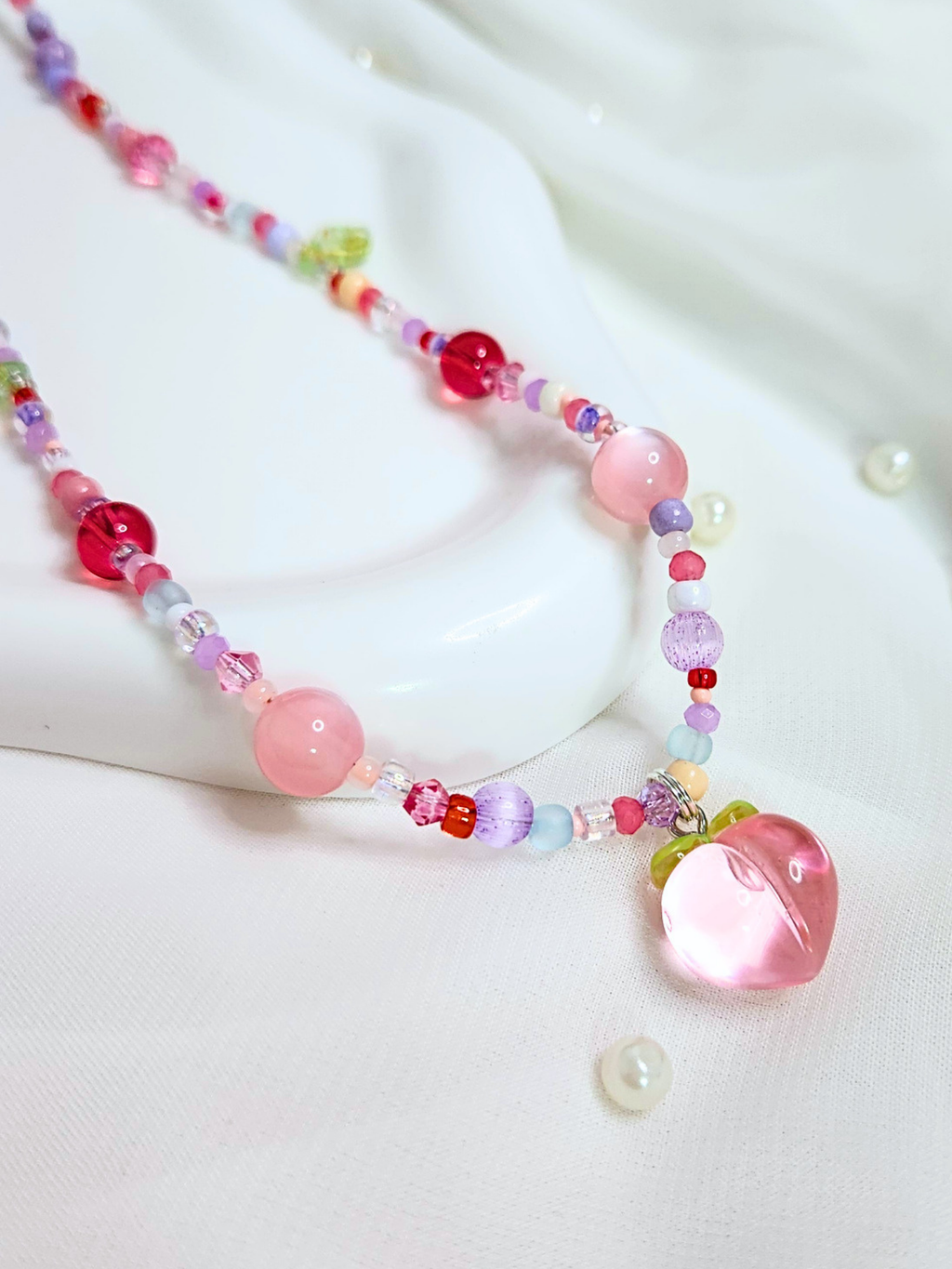 • Collier • Pêche Sucrée