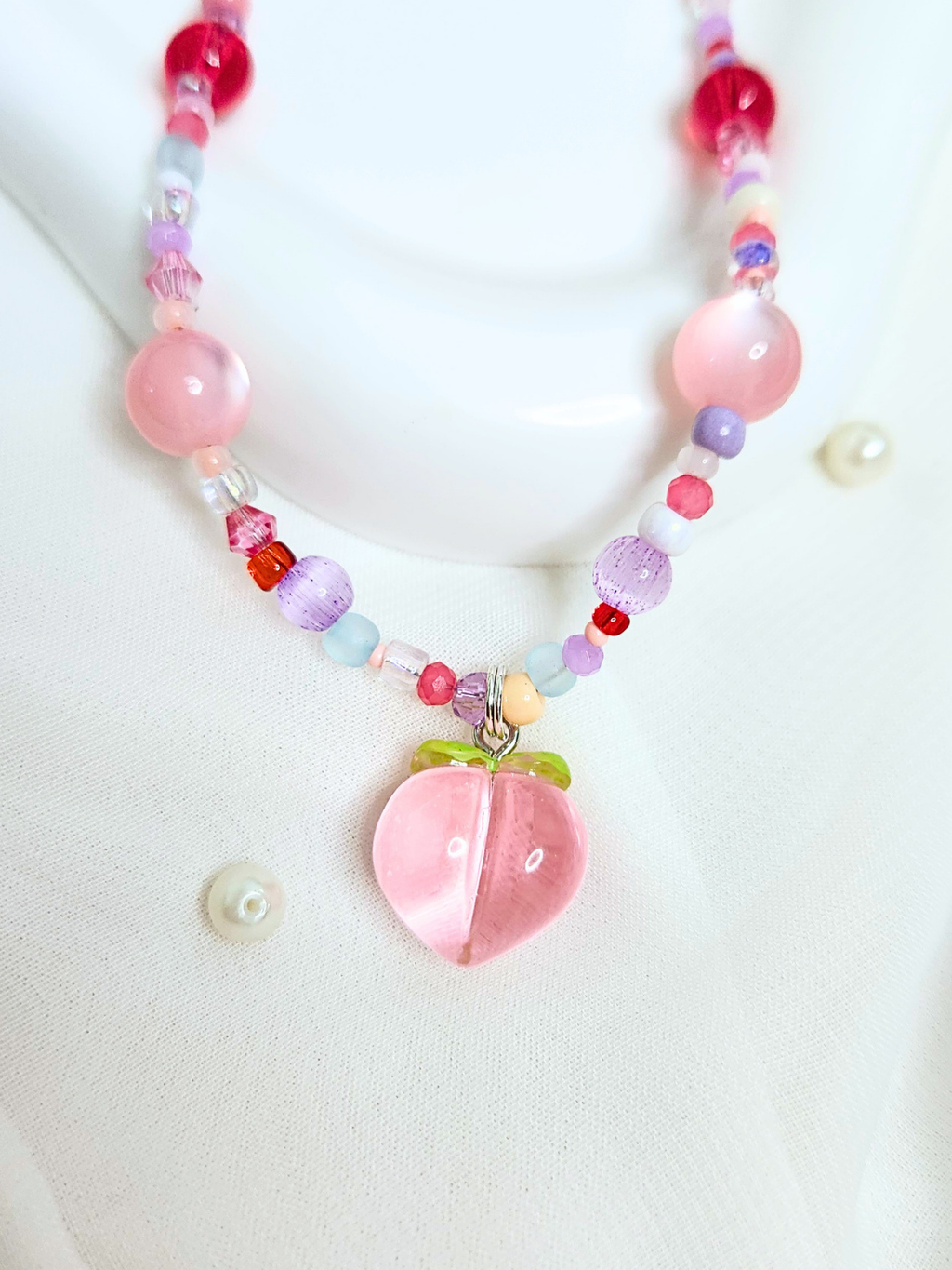 • Collier • Pêche Sucrée