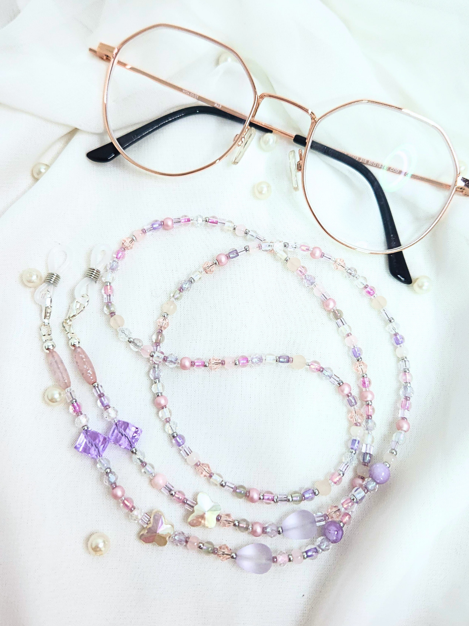 • Chaîne de Lunette • Aube Lilas Papillon