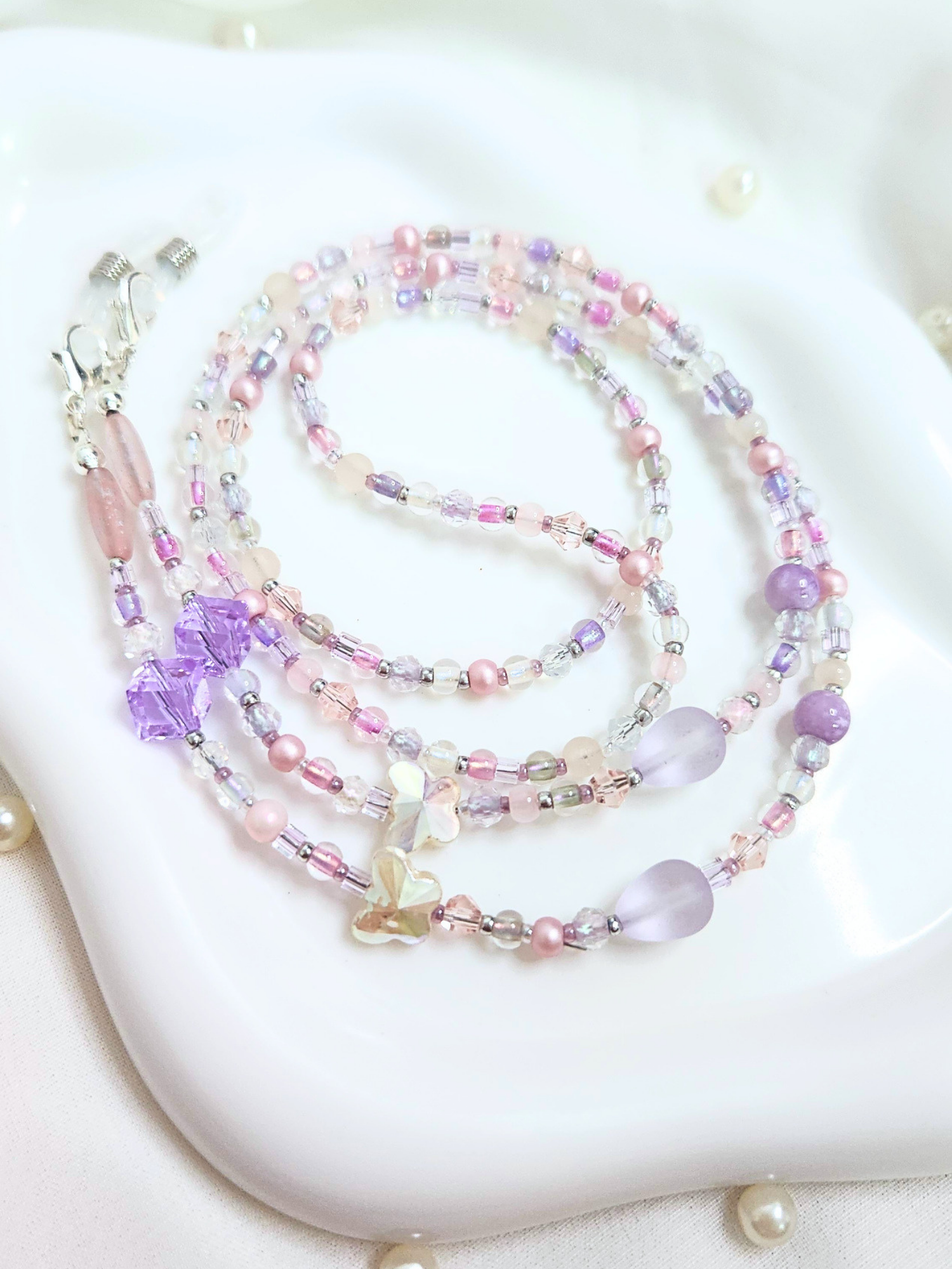 • Chaîne de Lunette • Aube Lilas Papillon