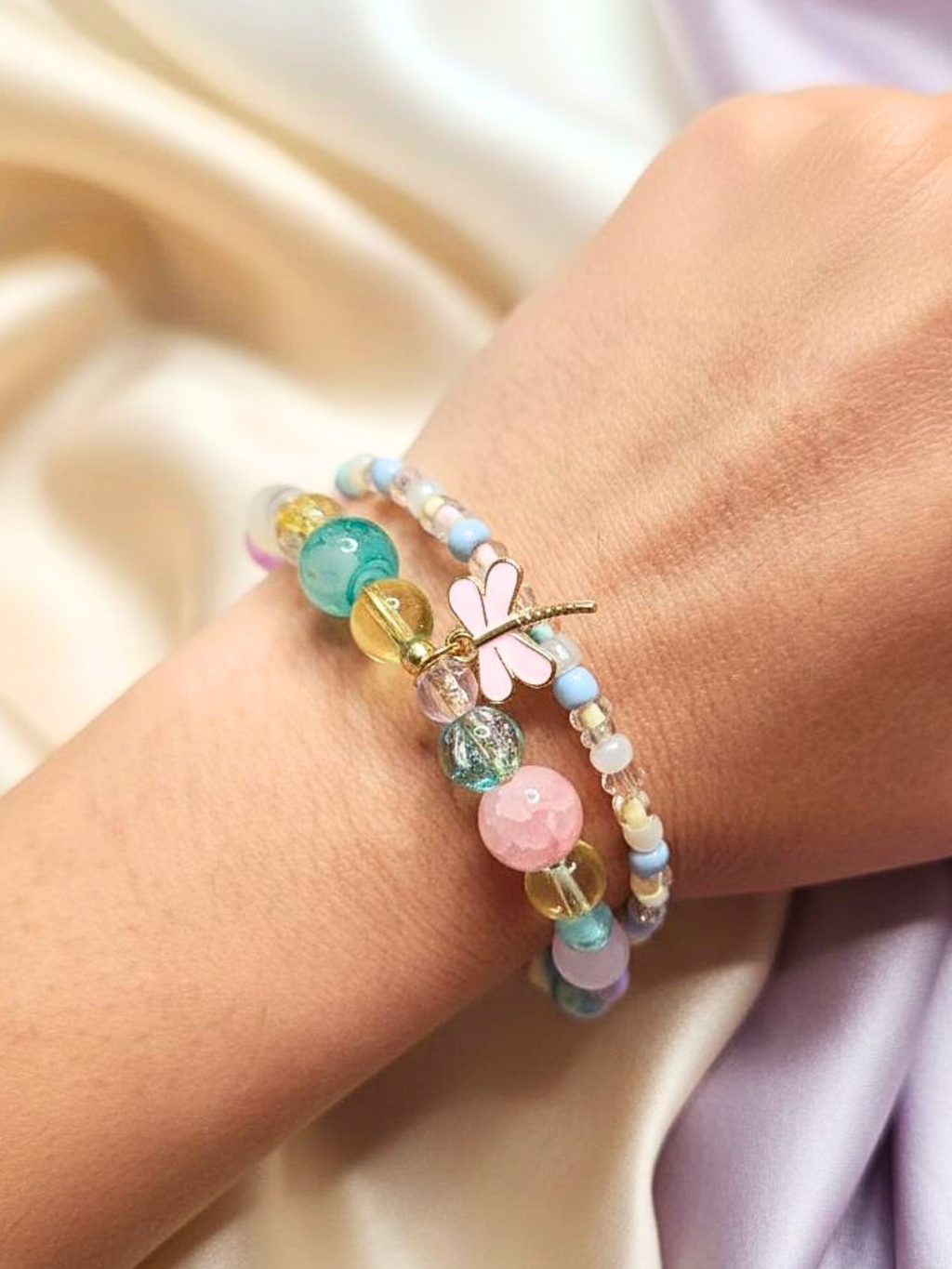 • Bracelet Simple • Libellule Pastel