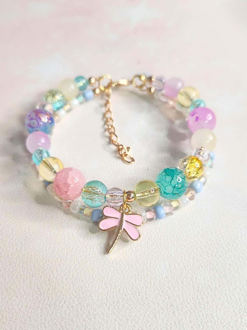 • Bracelet Simple • Libellule Pastel