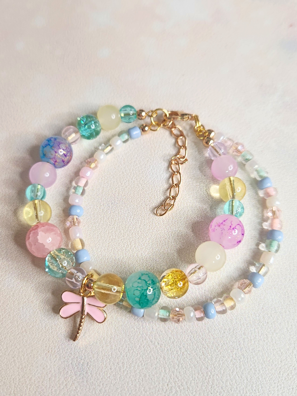 • Bracelet Simple • Libellule Pastel