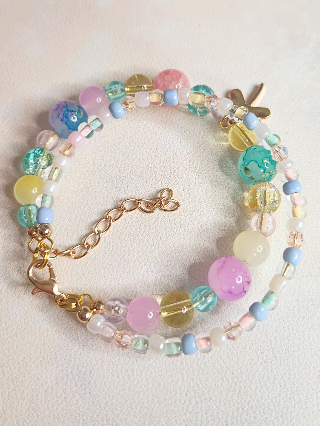 • Bracelet Simple • Libellule Pastel