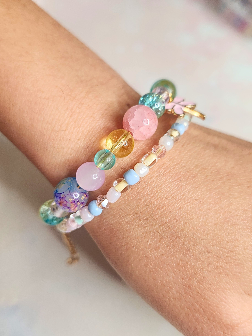 • Bracelet Simple • Libellule Pastel