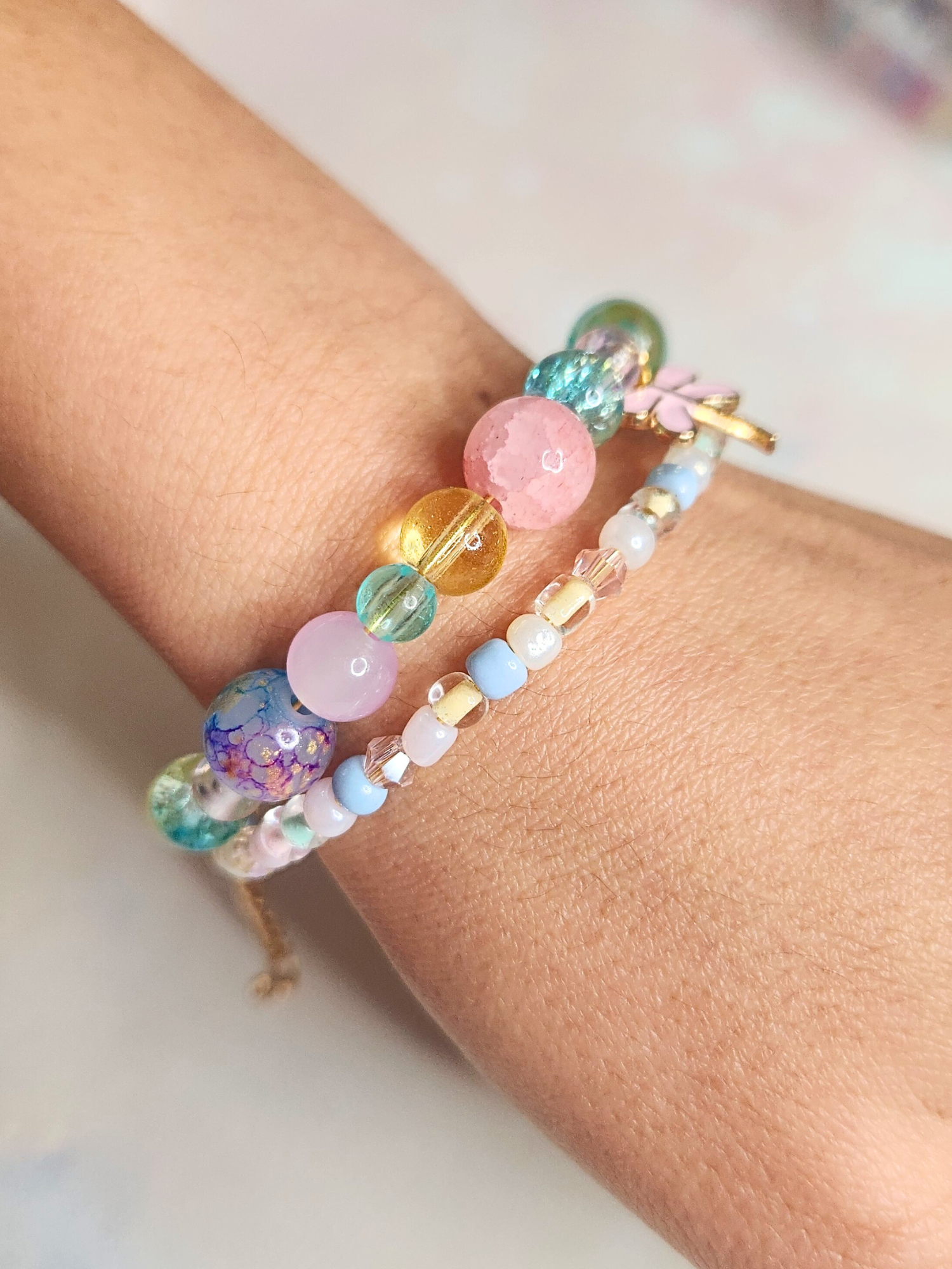• Bracelet Simple • Libellule Pastel