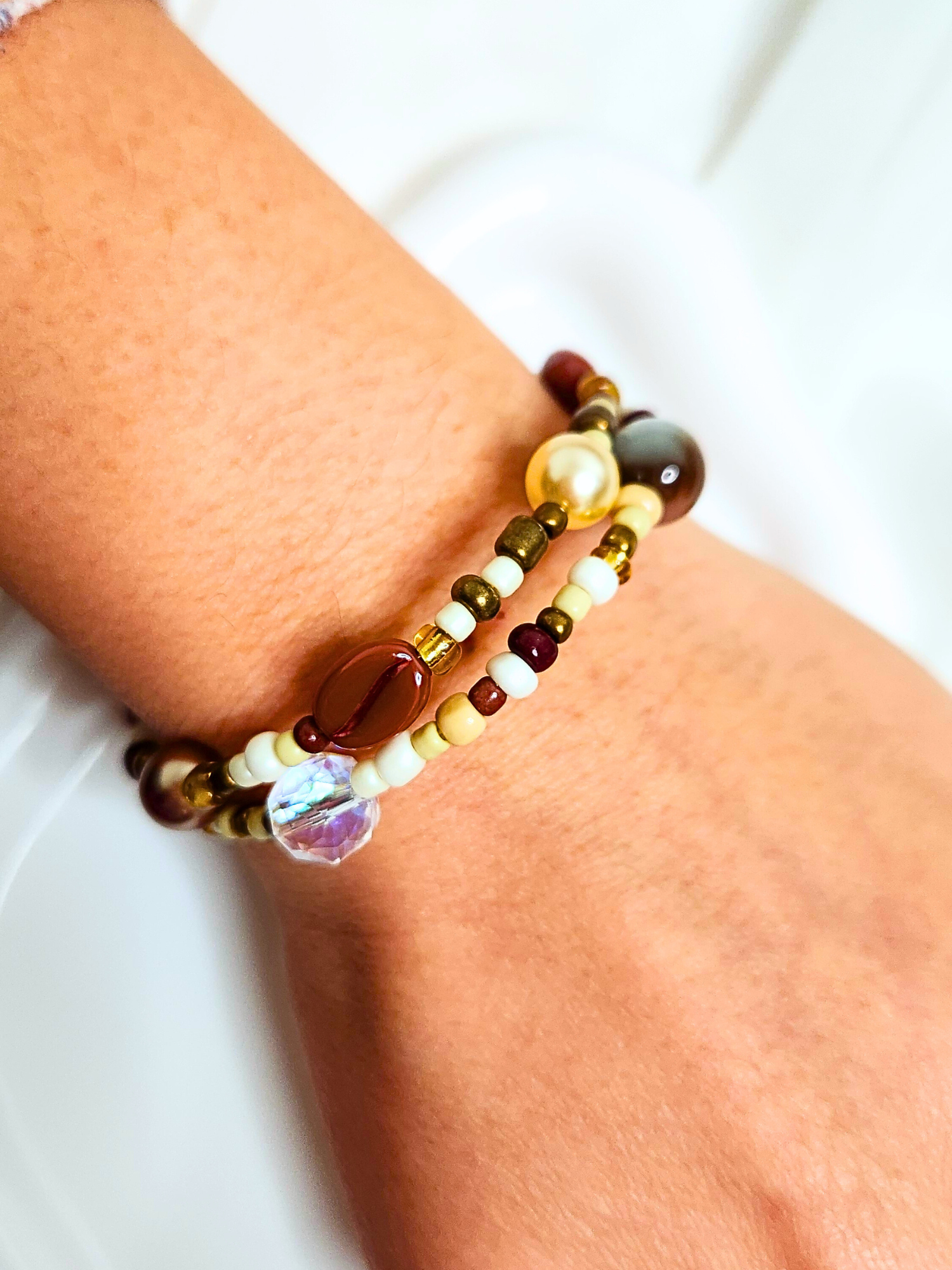 • Double Bracelet • Café Latte