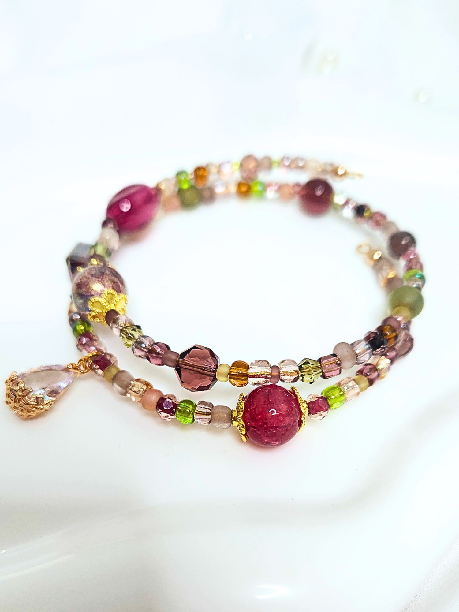 • Double Bracelet • Ruby Sparkles