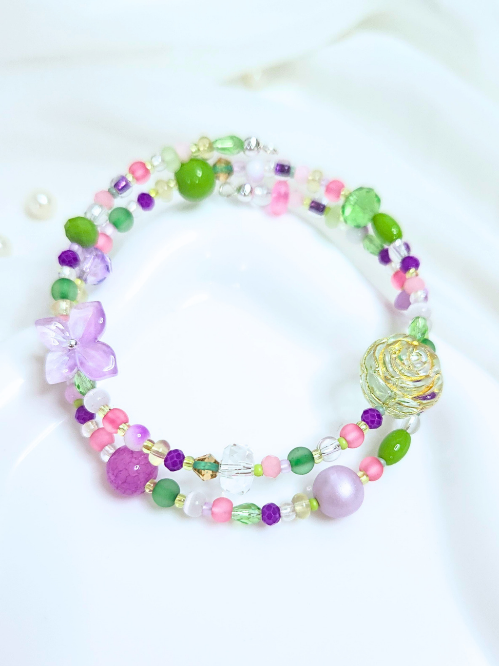 • Double Bracelet • Jardin Sucré Lavande