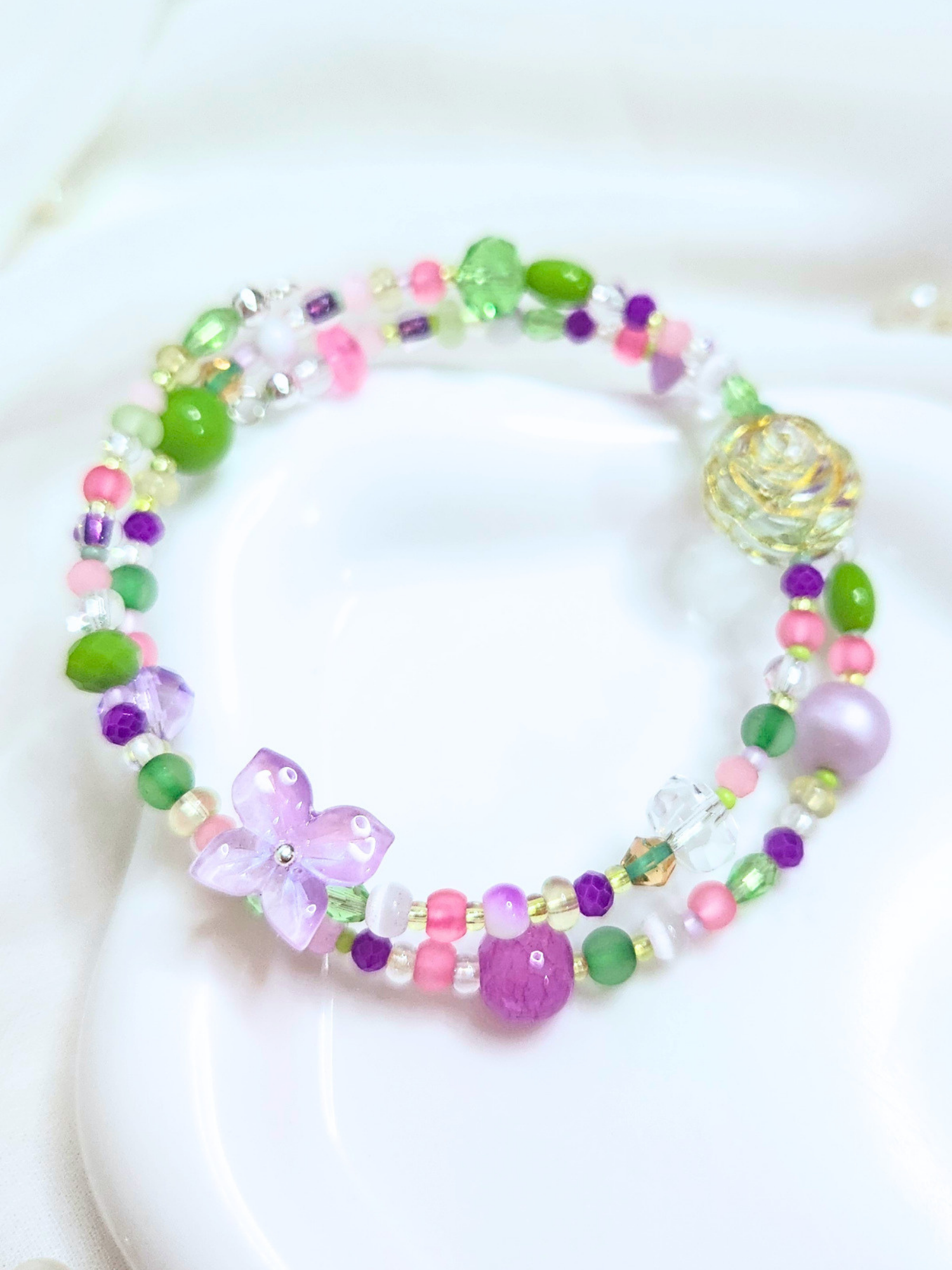 • Double Bracelet • Jardin Sucré Lavande