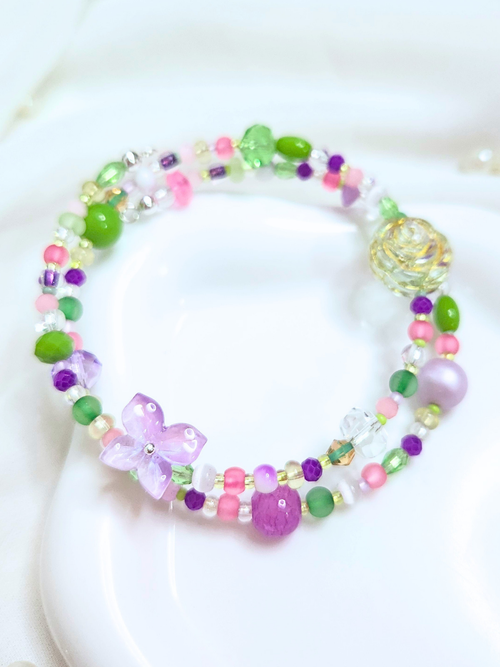 • Double Bracelet • Jardin Sucré Lavande