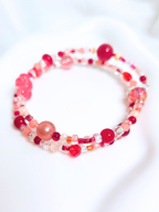 • Double Bracelet • Raspberry Flower
